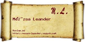 Mózsa Leander névjegykártya